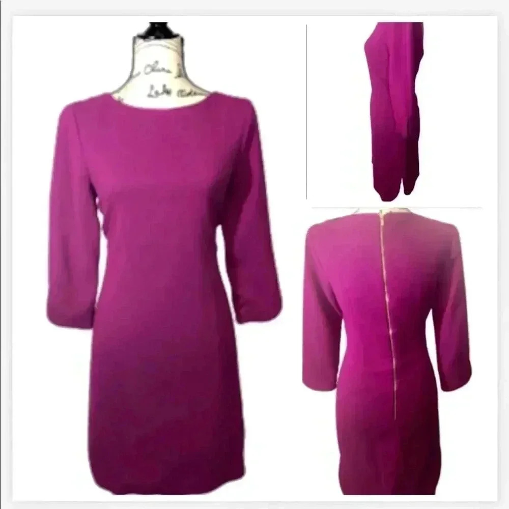 Eliza j PINK SHIFT DRESS MIDI LENGTH SIZE 4